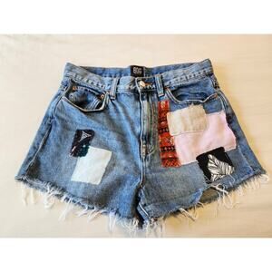 BDG Urban Outfitter Denim Patchwork Cut off High Rise Shorts Women's size 30